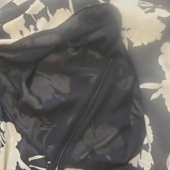 Lauren Ralph Lauren Women SZ 8 Blk cream floral fit & flare dropped waist dress - Picture 8 of 11